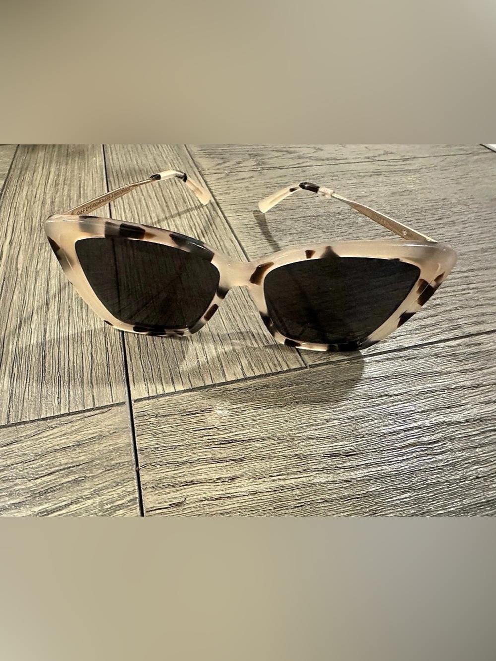 DIFF Becky II Cream Tortoiseshell Cat Eye Sunglasses - Polarized
